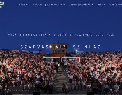 A Szarvasi Vízi Színház weboldala